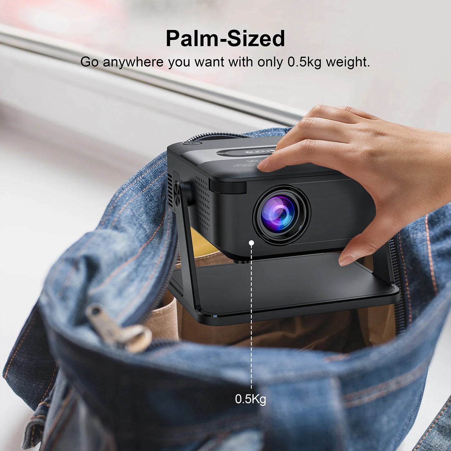 XNANO Mini Smart Projector 720P Native, 4K Decoding, WiFi 6