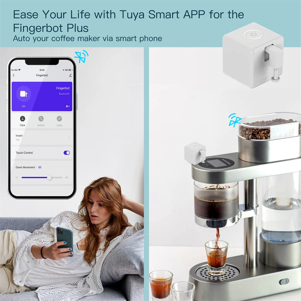 MOES Tuya Smart Bluetooth Fingerbot Switch Button Pusher With Voice Control