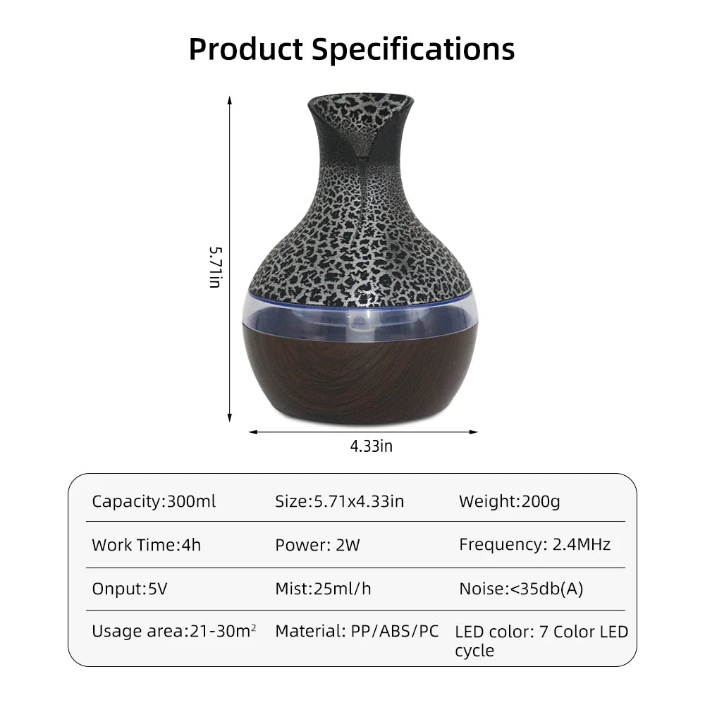 OIMG USB Ultra Quiet Humidifier And Essential Oil Diffuser