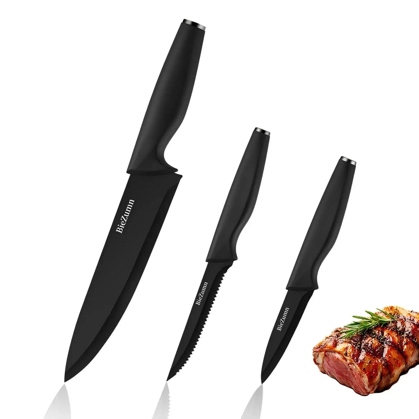 Professional Stainless Steel Kitchen Knife Set With Block And Scissors