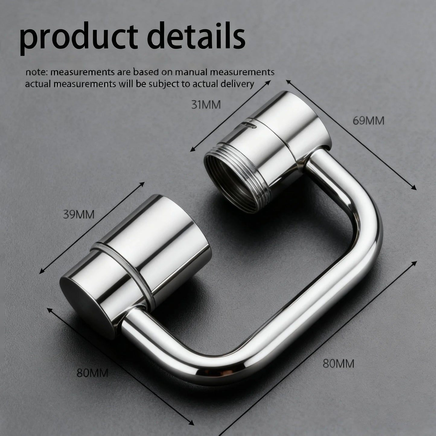 1080 Degree Swivel Faucet Extender With Dual Mode Aerator