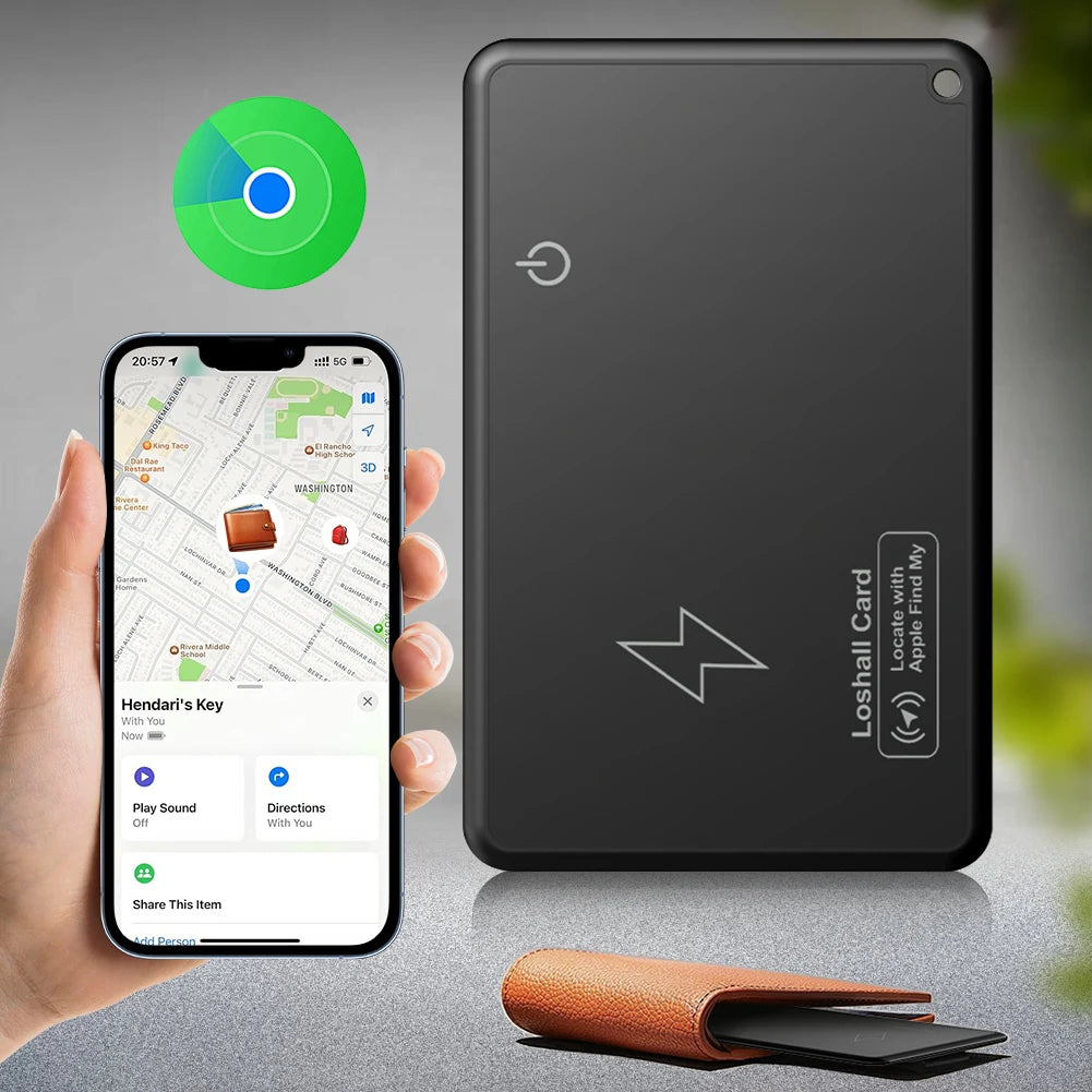 MOJOYCE Wireless Wallet Tracker Card With Apple Find My App