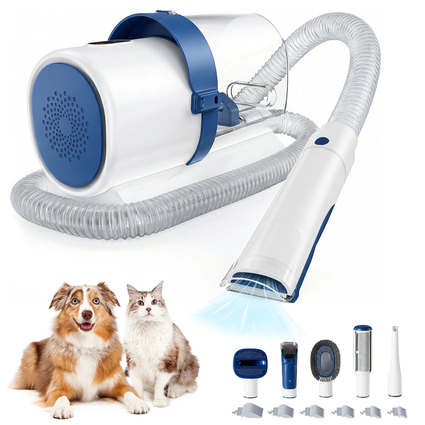 JHK 2.5L Pet Grooming Vacuum Kit With Cordless Low Noise Clippers