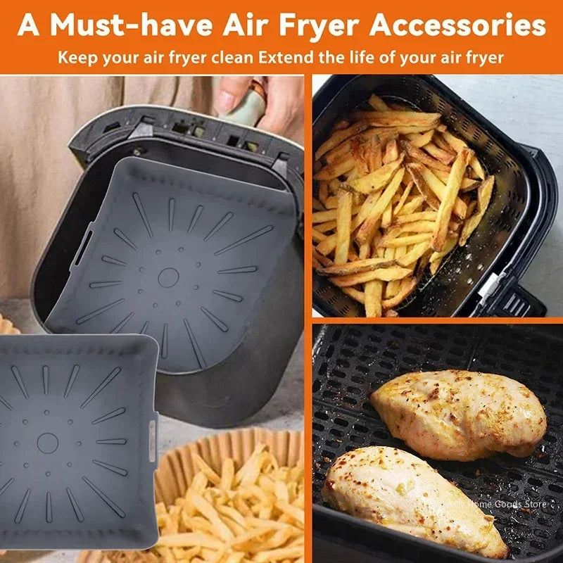 Cosori Ninja Air Fryer Silicone Liners Reusable Dishwasher Safe