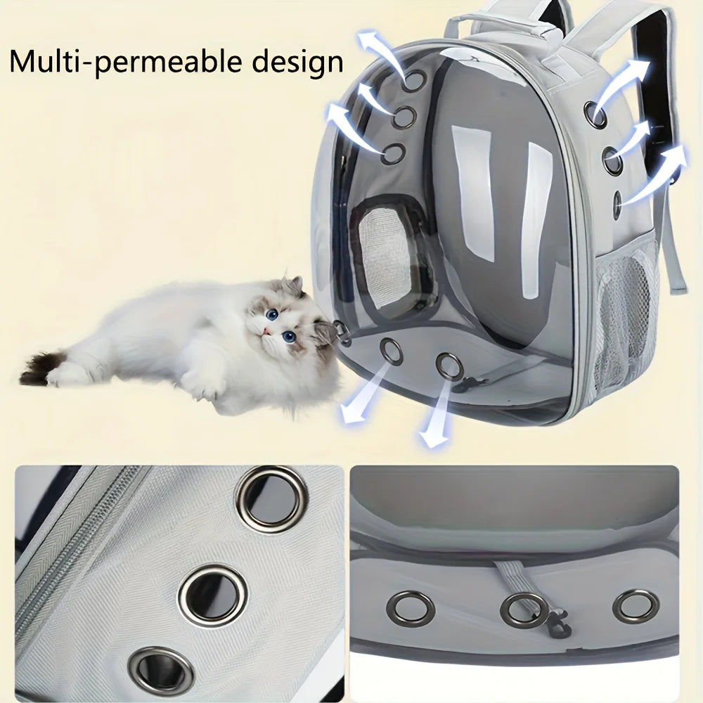 Space Capsule Cat Backpack Pet Carrier for Travel Outings