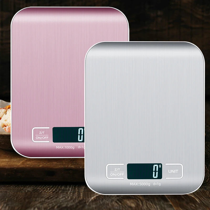 Digital Kitchen Scale LCD Display Stainless Steel Electronic Baking Tools
