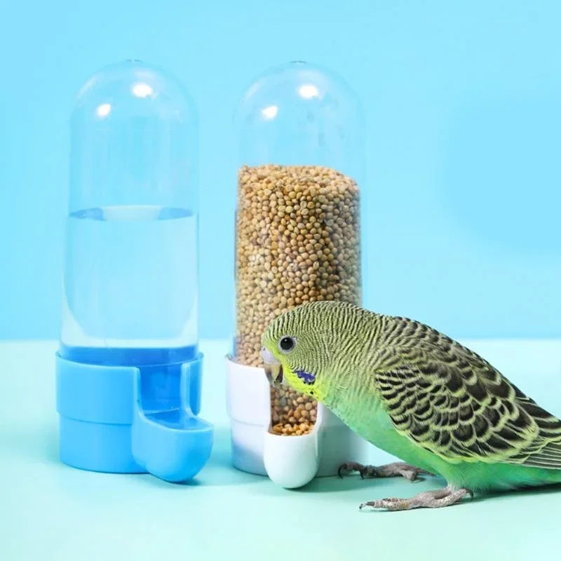 Hanging Bird Water Dispenser And Feeder Cage Accessory
