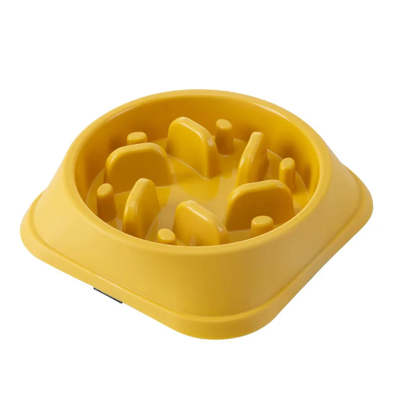 Slow Feeder Pet Bowl Anti Choking Non Slip Round Design
