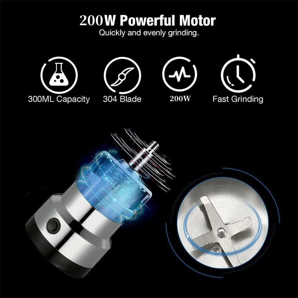 Multi Purpose Electric Grinder With Four Edged Blade For Coffee