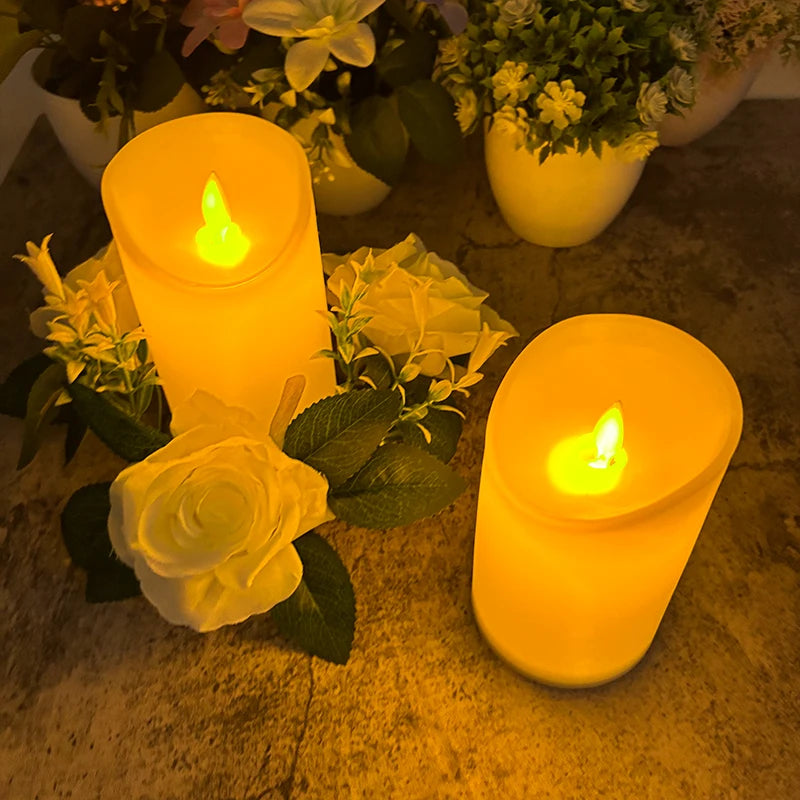 Moving Wick LED Candle With Dancing Flame Safe For Kids