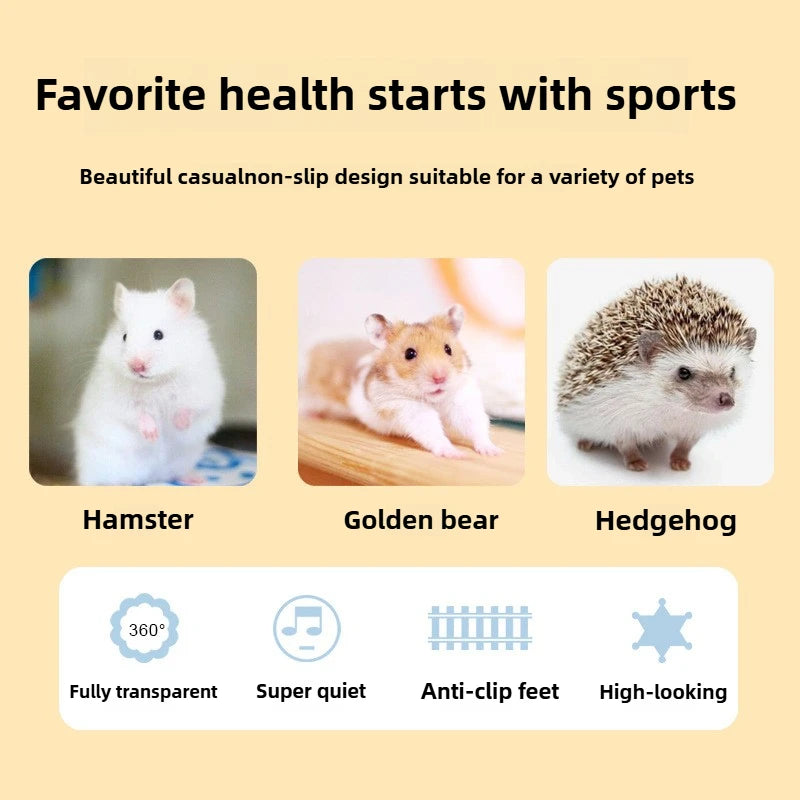 Hamster Running Practice Wheel With Steel Axle Mute Disc Toy