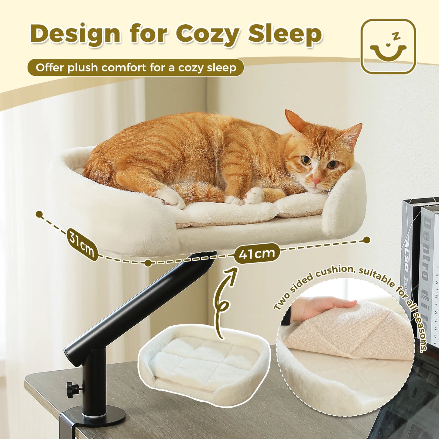 PAWZ Road Cat Desk Bed 360 Degree Rotatable Stand Cats