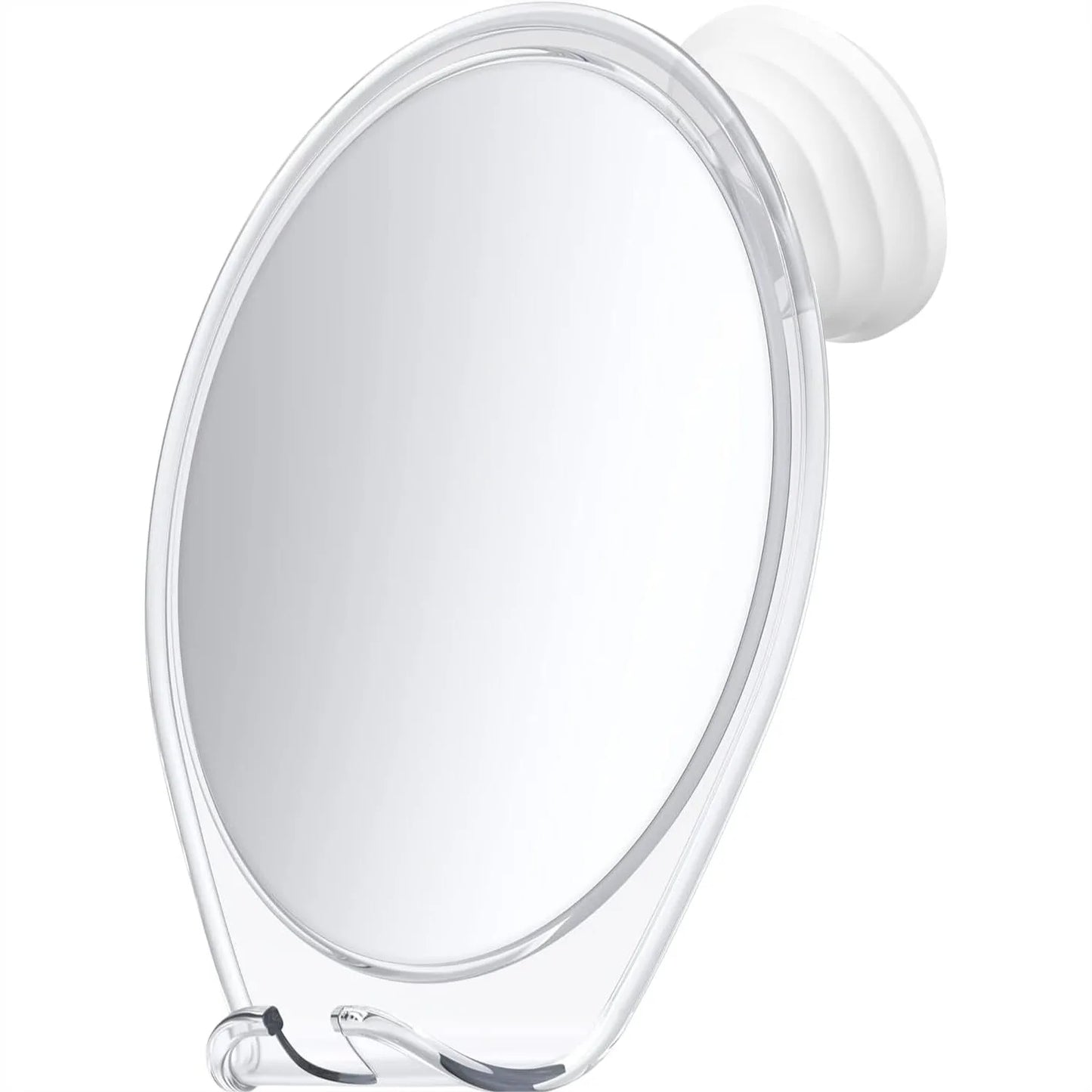 Fogless Shower Mirror With Suction Mount Swivel Razor Holder