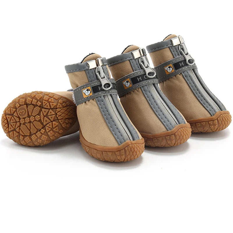 Dog Shoes Non-Slip Plush Paw Protection Boots Breathable Warm For Pets