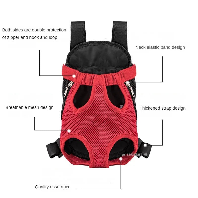 Breathable Mesh Pet Carrier Backpack For Cats And Dogs