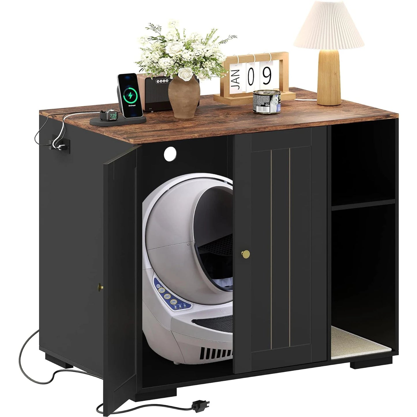 HiMISS Cat Litter Enclosure For Litter Robot Three Four Dog-Proof