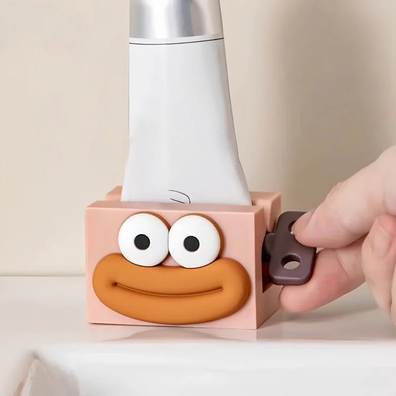 Toothpaste Squeezer Dispenser And Tube Holder For Bathroom