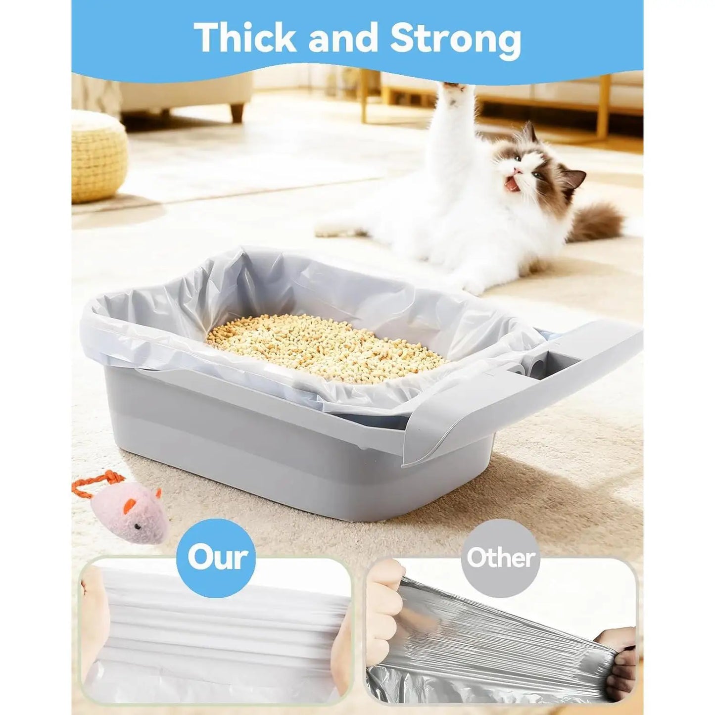 Automatic Cat Litter Box Bags 45 Count For FMO Robot