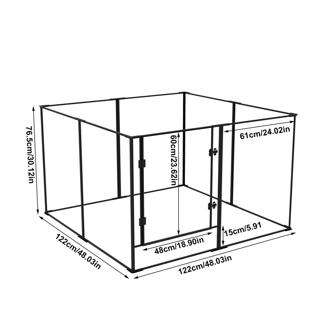 BINGOPAW 8 Panels Acrylic Dog Playpen Indoor Pet Exercise Fence