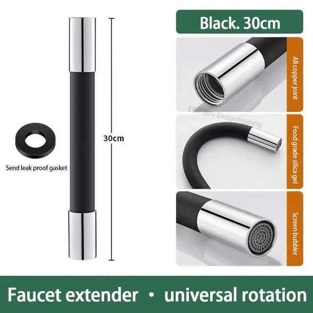 360 Degree Rotating Faucet Extender Silica Gel Splash Guard