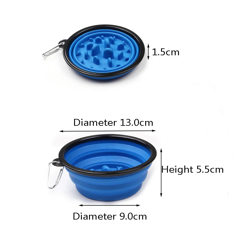 XLeiPet Foldable Travel Dog Bowl Portable Pet Feeder