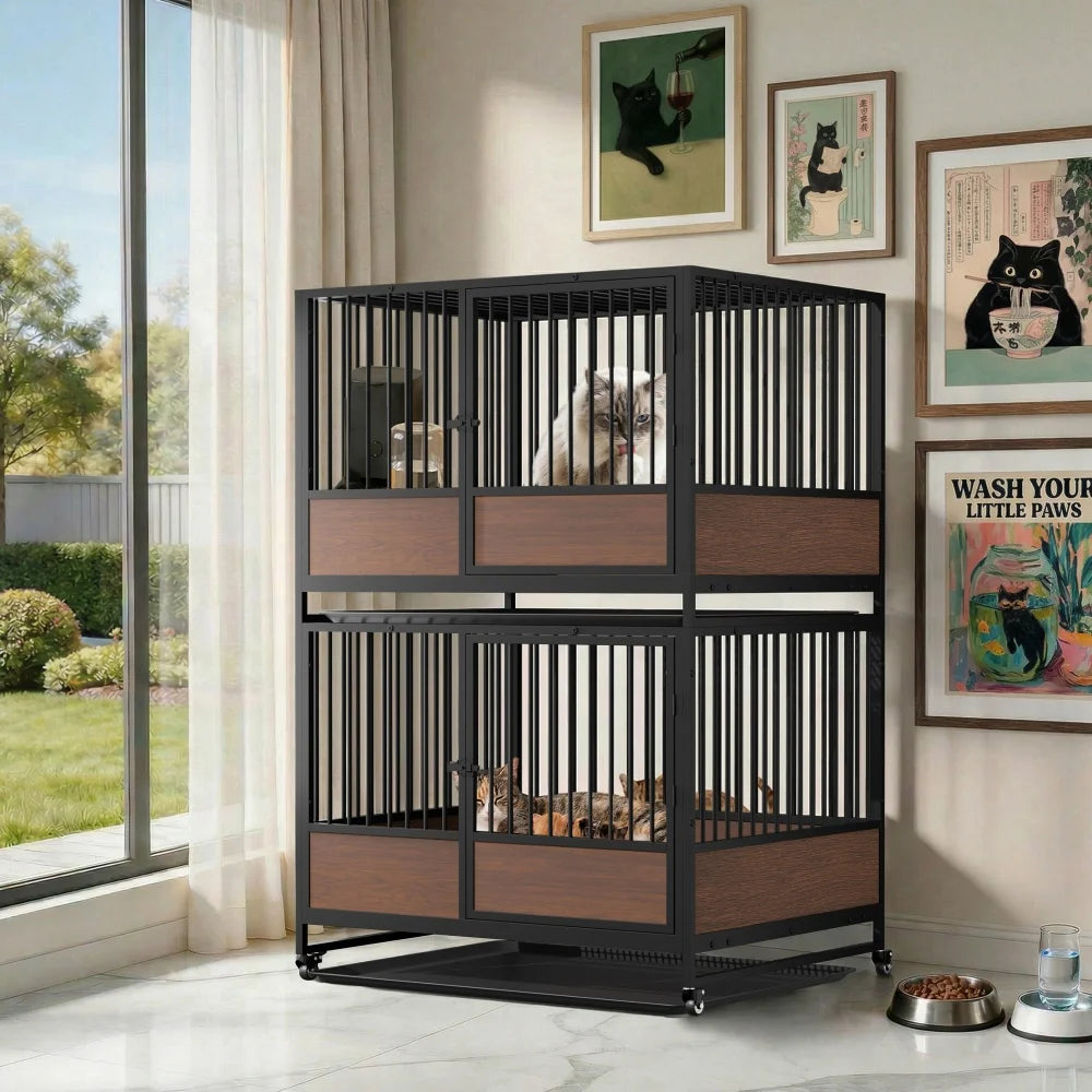 Heavy Duty Metal Cat Cage Enclosure For Cats And Dogs