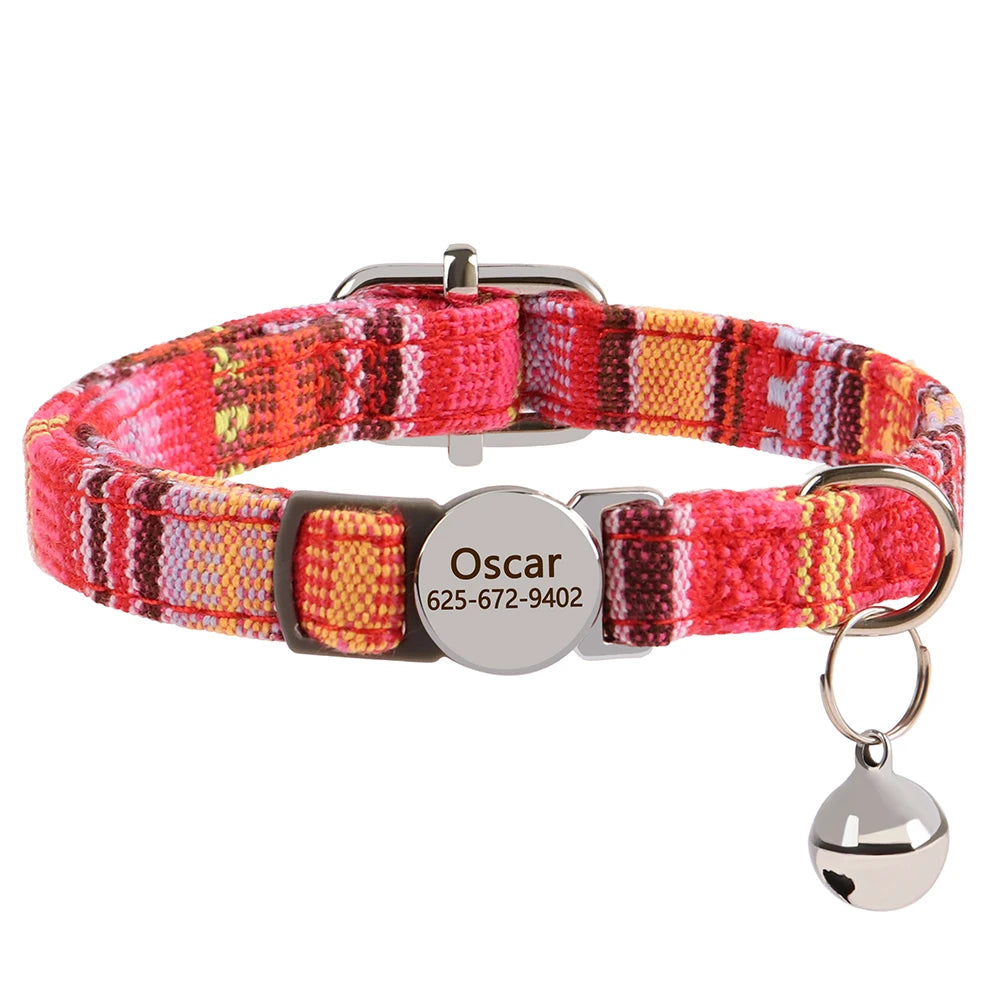 Free Personalized Kitten Collar Engraved With Name
