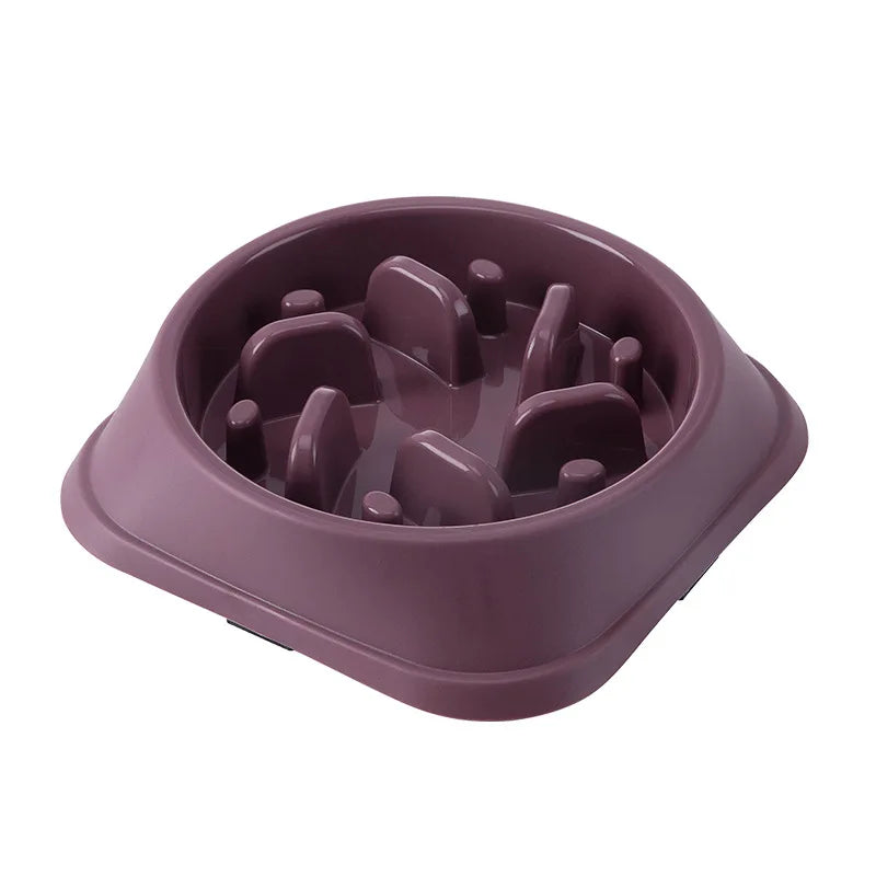Slow Feeder Pet Bowl Anti Choking Non Slip Round Design
