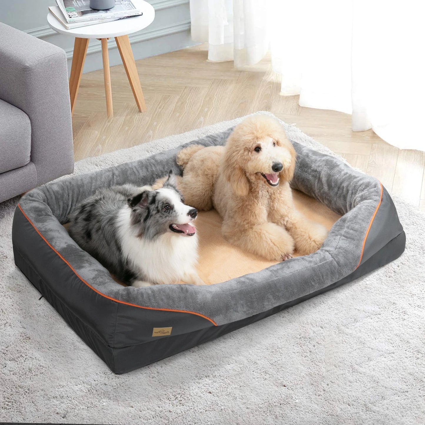 BINGOPAW Removable Washable Cover Dog Bed With Anti Allergy Fleece