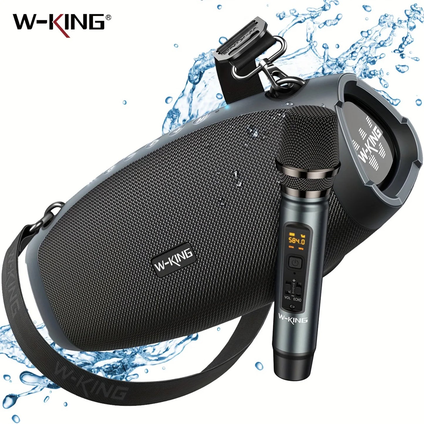 W-King X10MIC Portable 70W Bluetooth Speaker With Wireless Microphone Waterproof