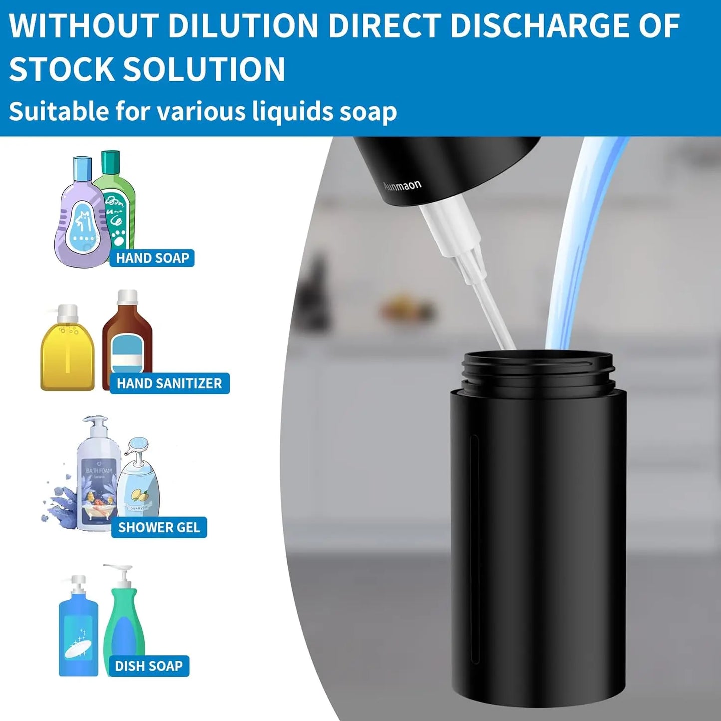 Automatic Soap Dispenser Touchless Hands Free With Adjustable Volume