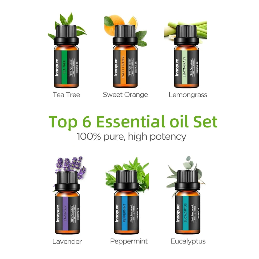Oeny 550ml Essential Oil Diffuser With Six Oils Ultrasonic Humidifier