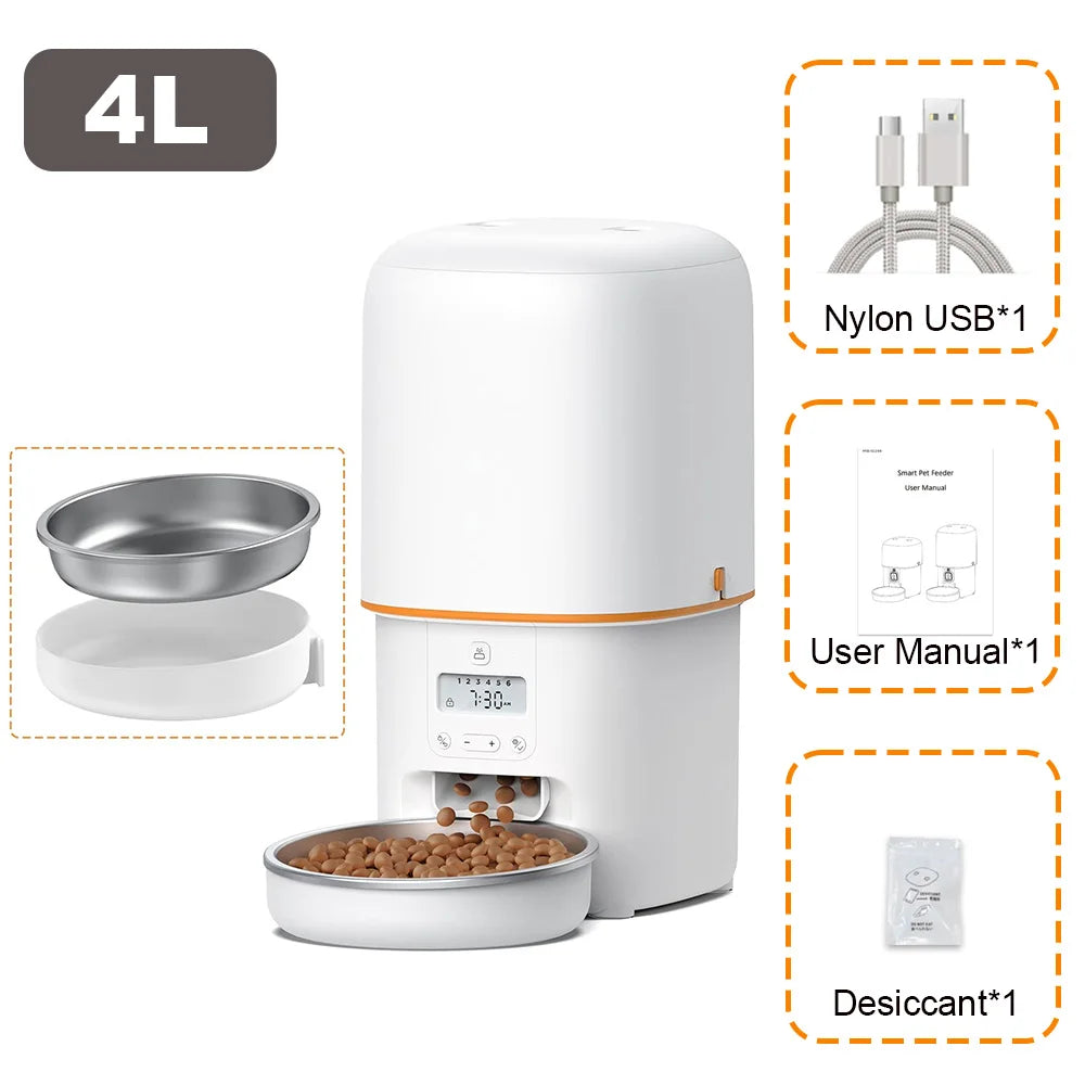 Nityers Automatic Cat Feeder With Voice Recorder And Key Control