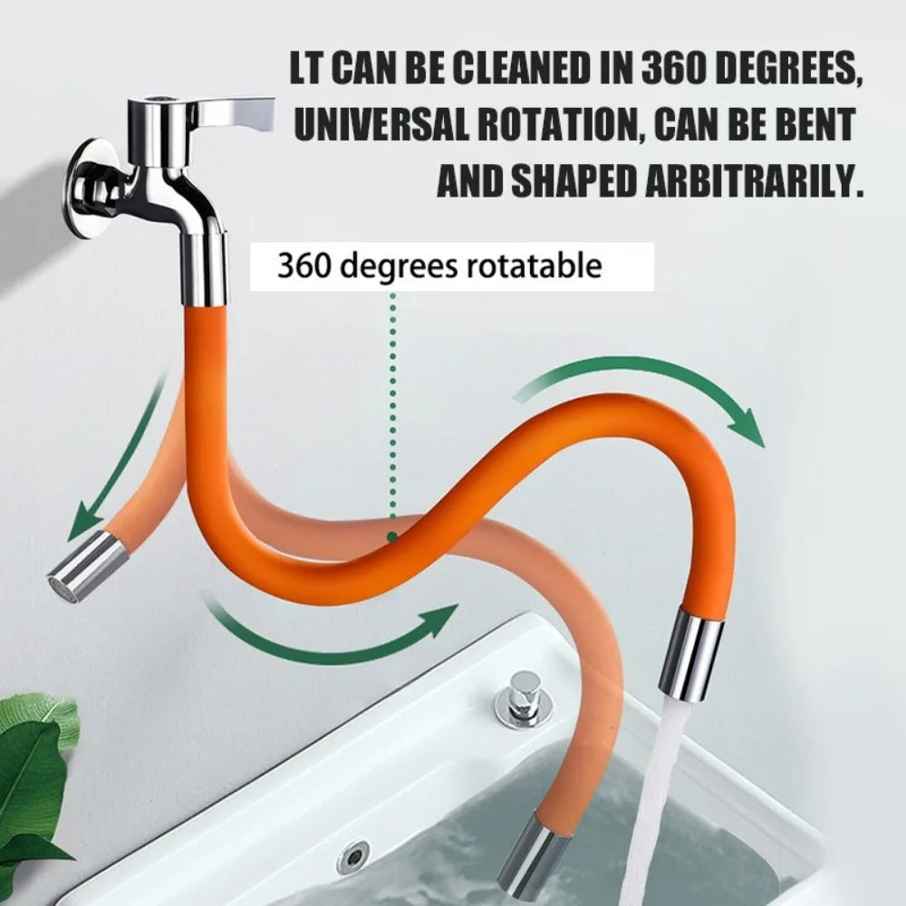 360 Degree Rotating Faucet Extender Silica Gel Splash Guard