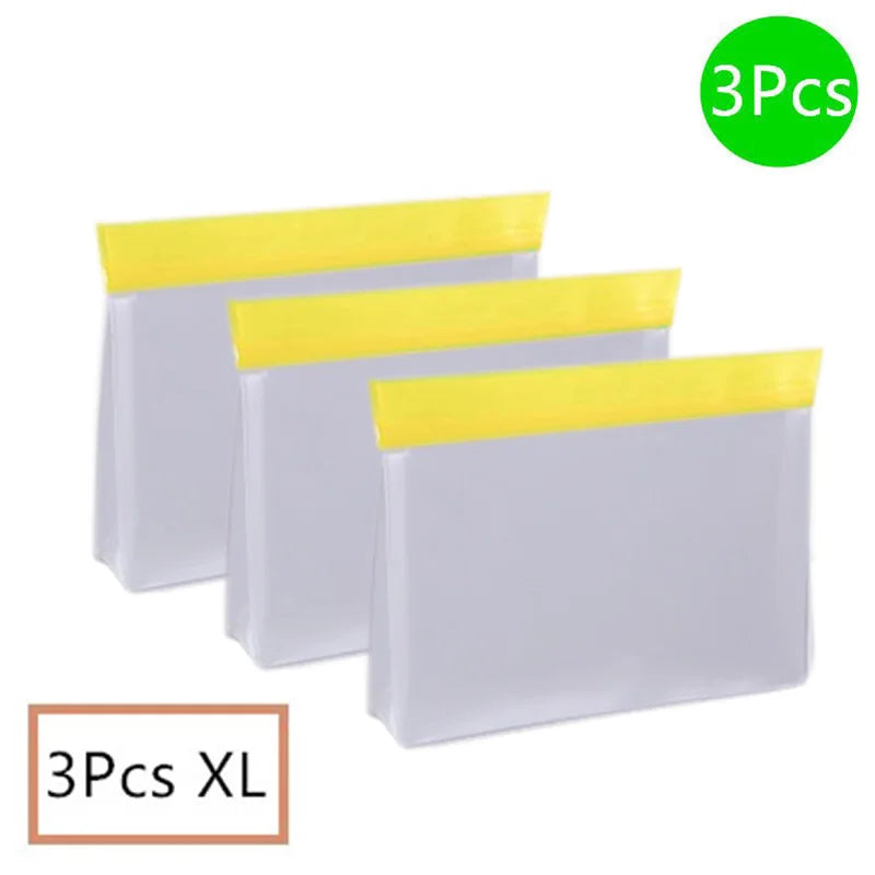 Reusable Silicone Food Storage Bag Stand Up Leakproof Freezer