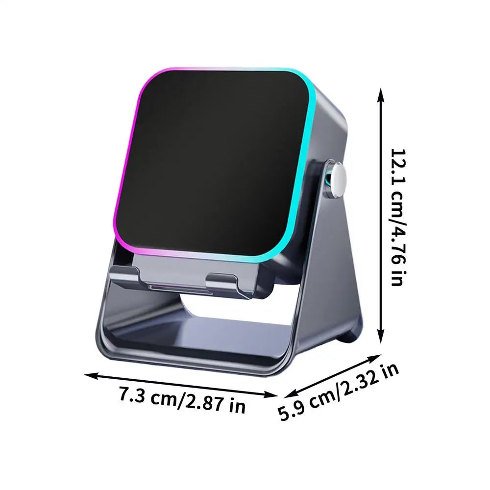 5-In-1 Auto-Induction Wireless Speaker With Phone Holder And RGB Lights