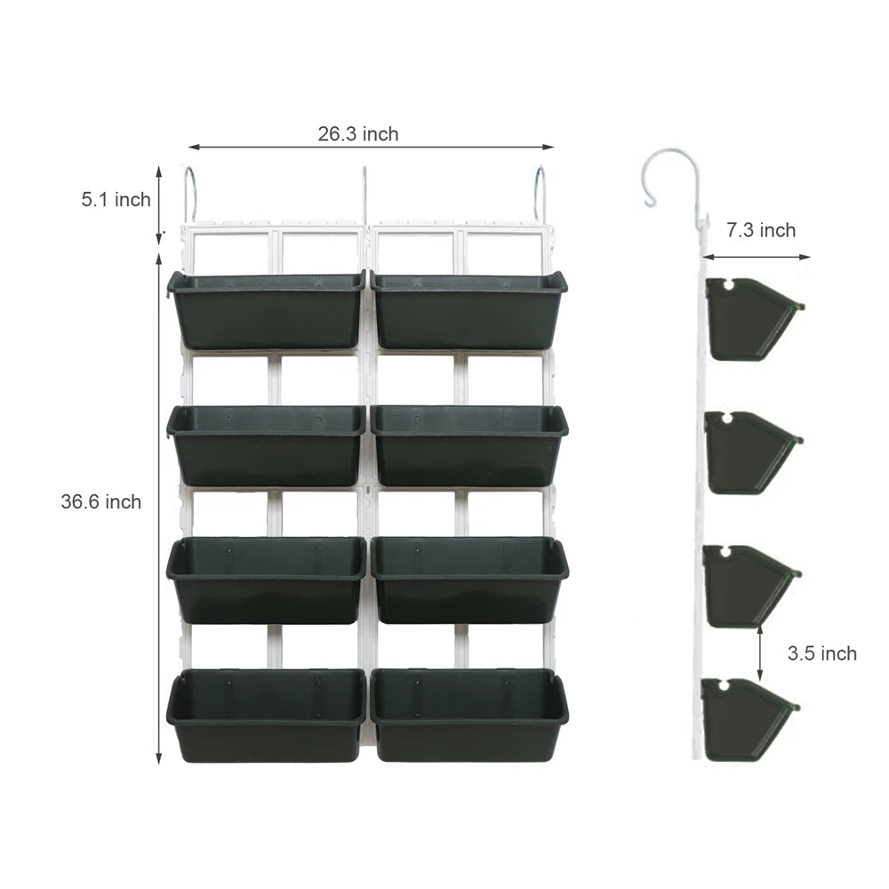 Four Tier Wall Mounted Garden Planter Vertical Raised Bed
