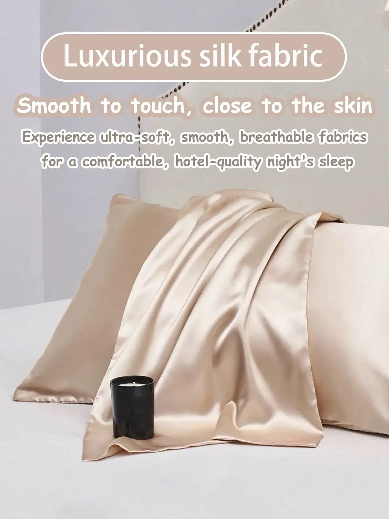 Luxurious Silky Soft Pillowcase With Envelope Closure