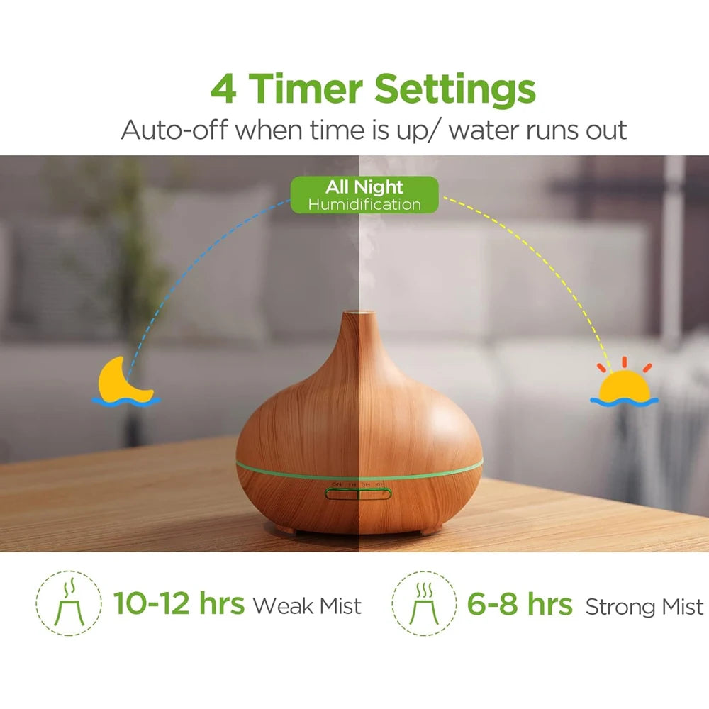 Oeny 550ml Essential Oil Diffuser With Six Oils Ultrasonic Humidifier