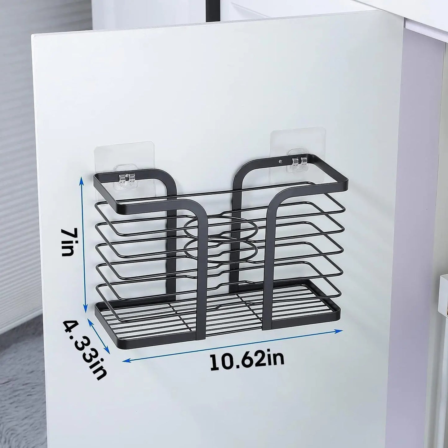 Metal Wire Hair Dryer Holder Wall Mount For Flat Iron And Tools
