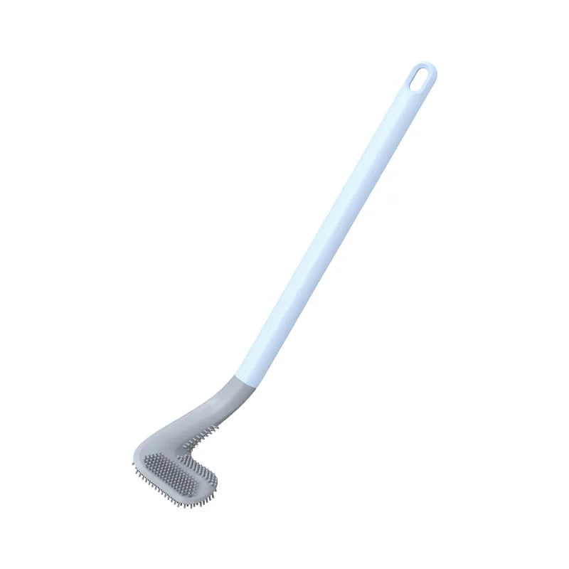 Golf Club Shaped Silicone Head Toilet Brush With Wall Mounted Holder