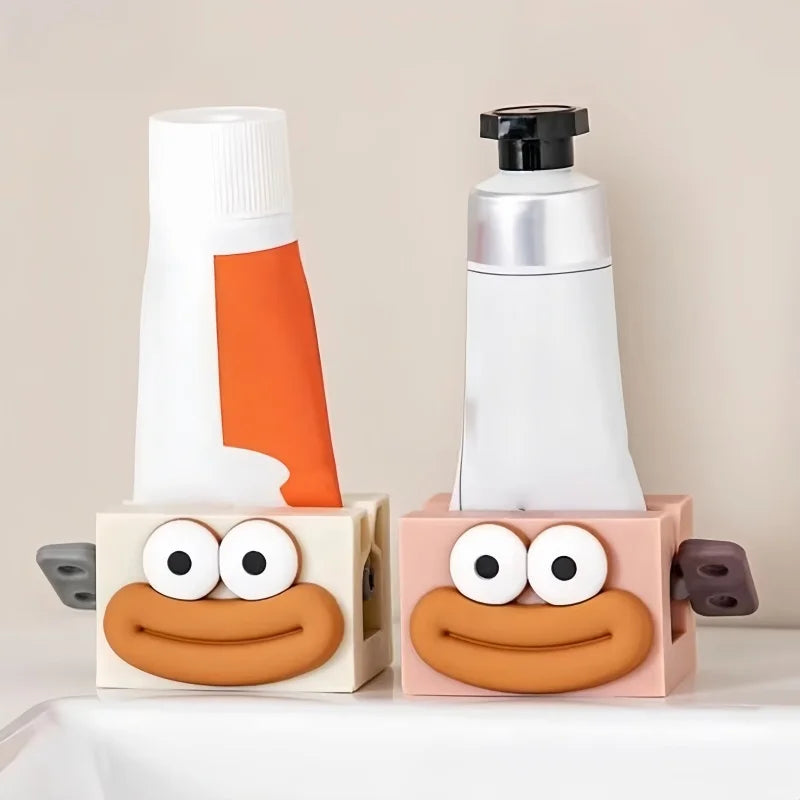 Toothpaste Squeezer Dispenser And Tube Holder For Bathroom