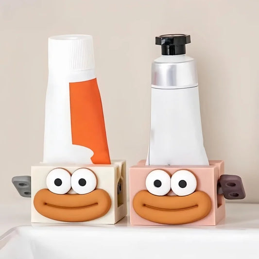 Toothpaste Squeezer Dispenser And Tube Holder For Bathroom