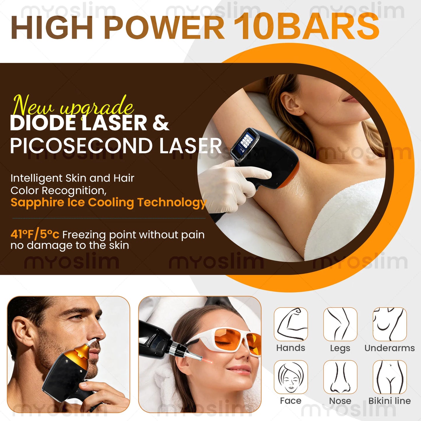 2 In 1 Diode Picosecond Laser Machine For Hair Removal