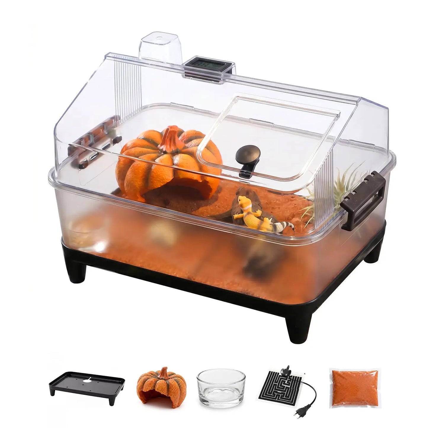 HiMISS Reptile Terrarium Kit With Lid Acrylic Tank