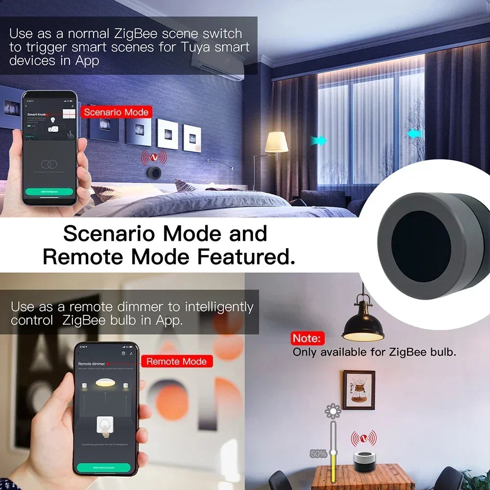 MOES ZigBee Smart Knob Switch Wireless Scene Button Controller