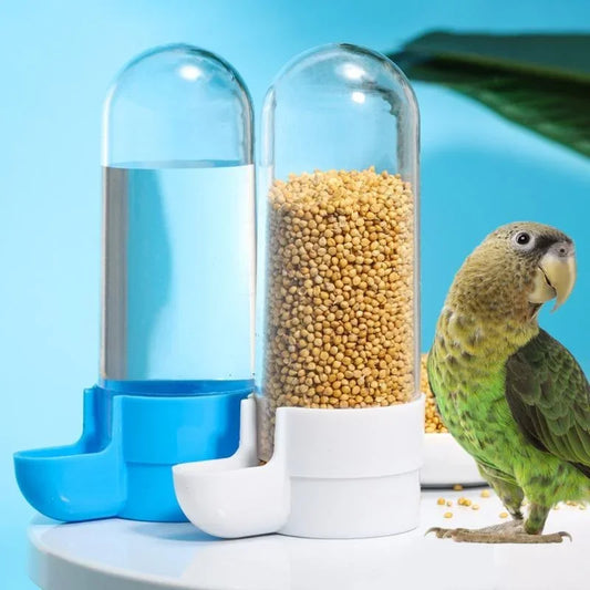 Hanging Bird Water Dispenser And Feeder Cage Accessory