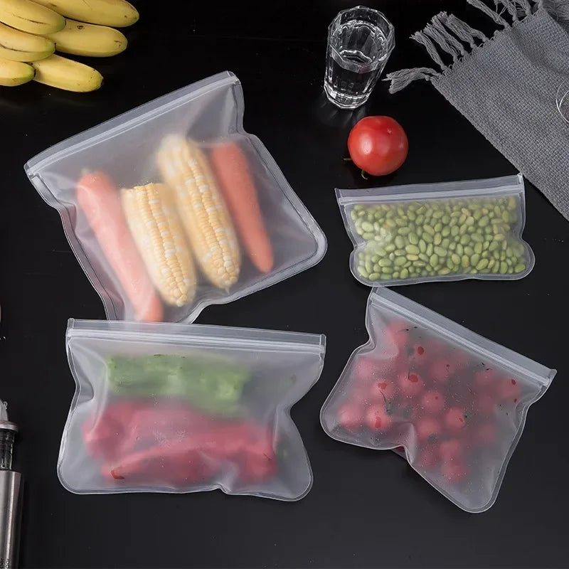 Silicone Food Storage Containers And Reusable Bags Leakproof Set