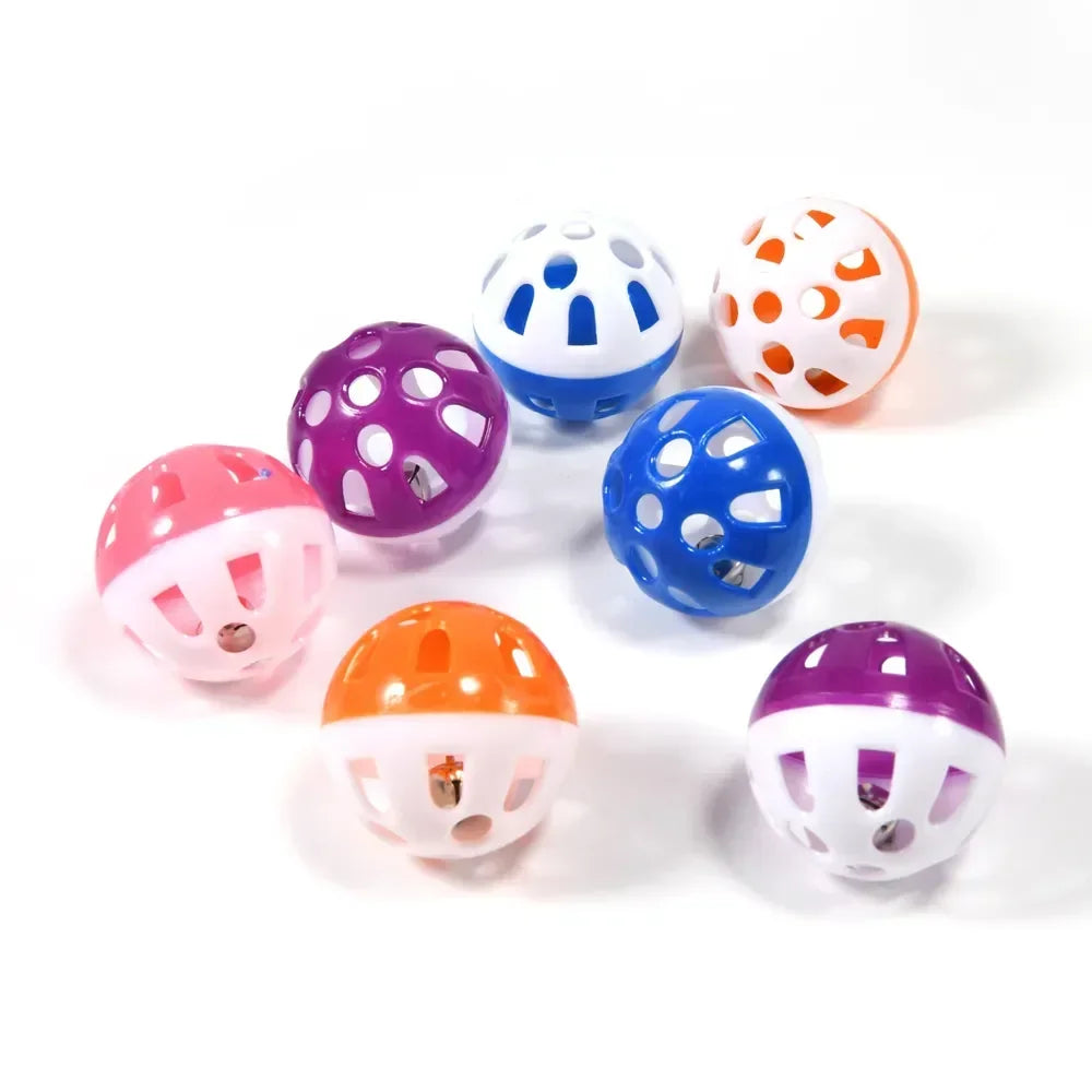 Colorful Hollow Rolling Bell Parrot Toy For Parakeet Cockatiel