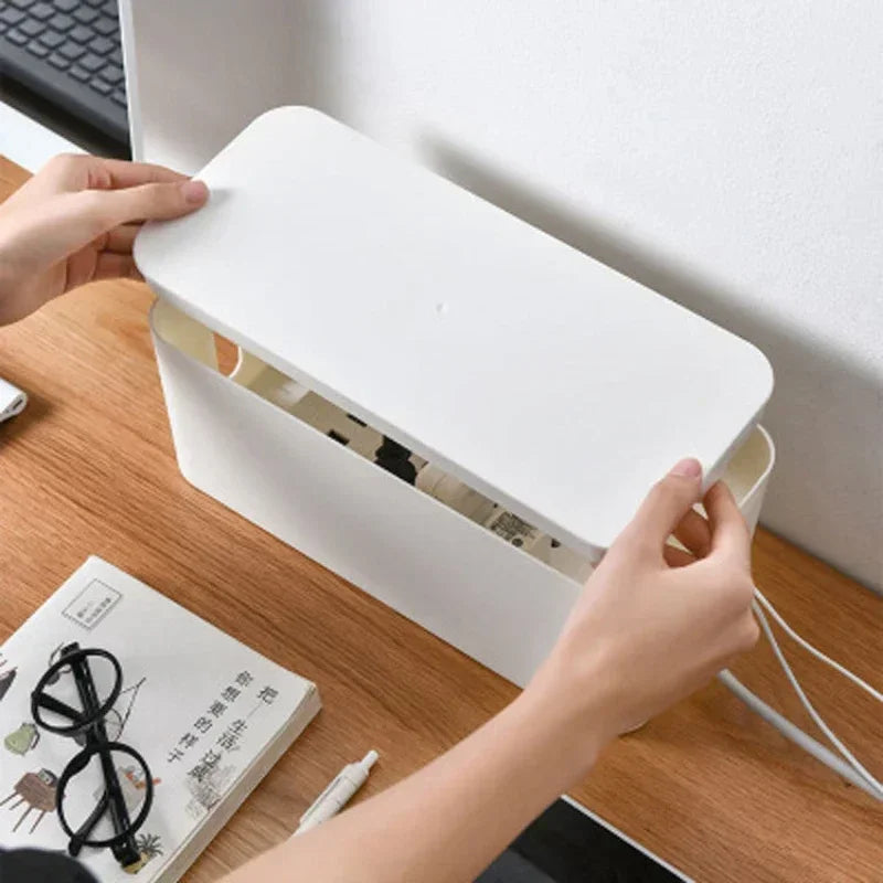 YIYUEQIANLI Cable Storage Box For Desk Wire Management